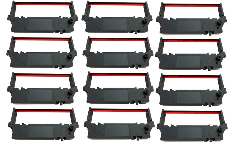 SP-700 x 12 Pack Black Red Ribbon Ink Cartridge Compatible with Star SP-700BR, RC-700BR, SP-712, SP-742 POS Printer Ribbon (12 Pack)